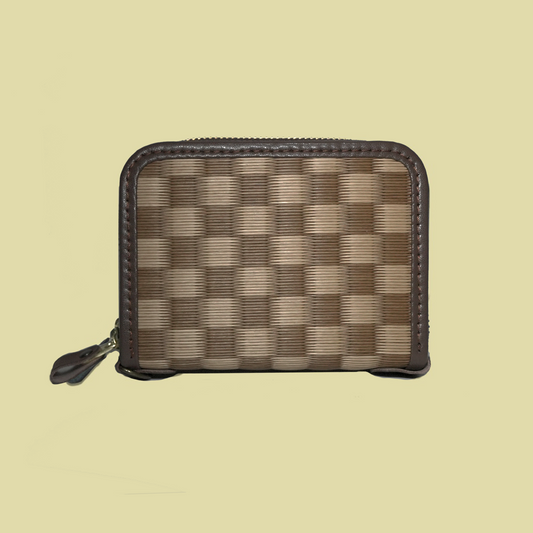 Zip Wallet (Brown Checker)